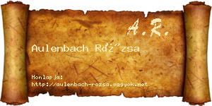 Aulenbach Rózsa névjegykártya