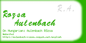 rozsa aulenbach business card